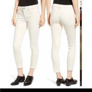 DL 1961 Florence Frayed Hem Crop Skinny Jeans Size 24 original price $199 NWT